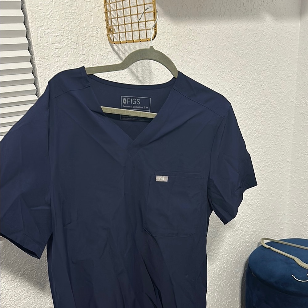 Figs Navy Blue Scrub Top and Joggers WORN ONCE